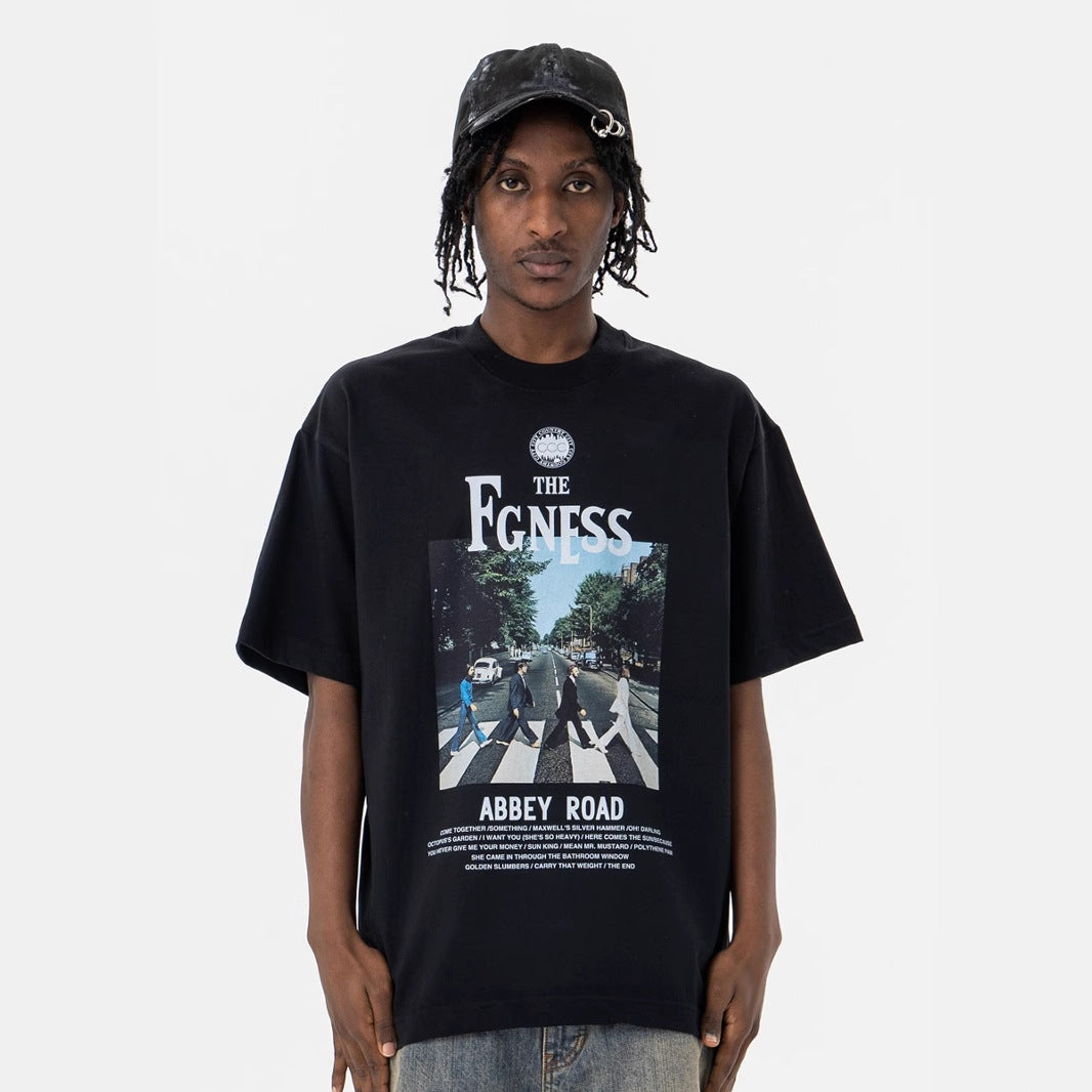 Men's Short Sleeve Rock Print T-Shirt