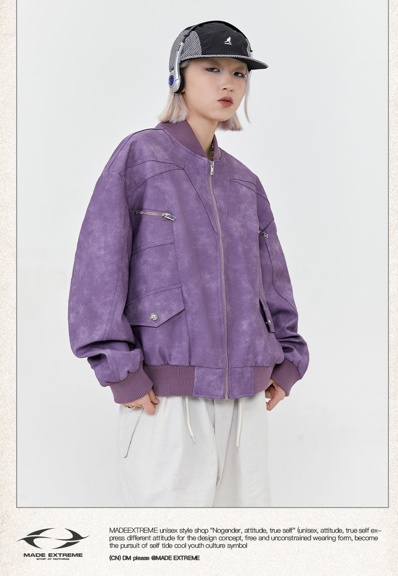 Deconstructed Fashion Leather Jacket