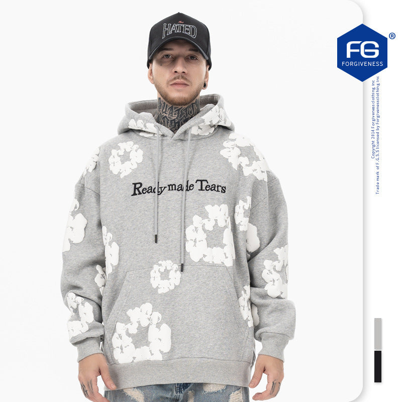 Foaming Printed Hoodie