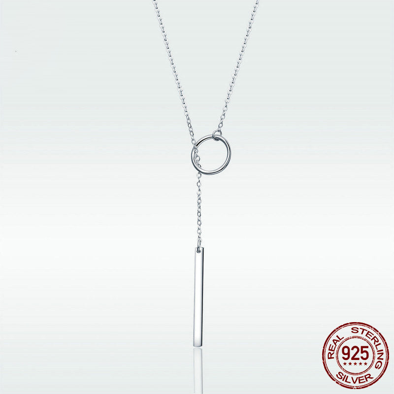 Simple Round and Bar Necklace