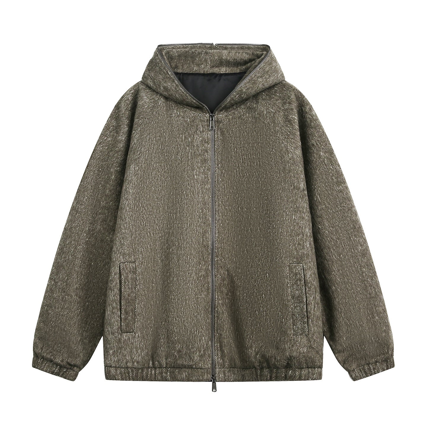 Hooded thick cardigan sweatshirt Jacket