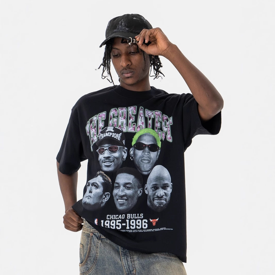Loose t-shirt with portrait