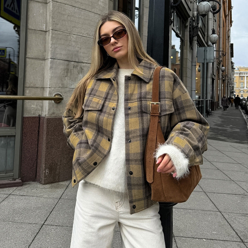 Checkered Wool Trucker Jackets
