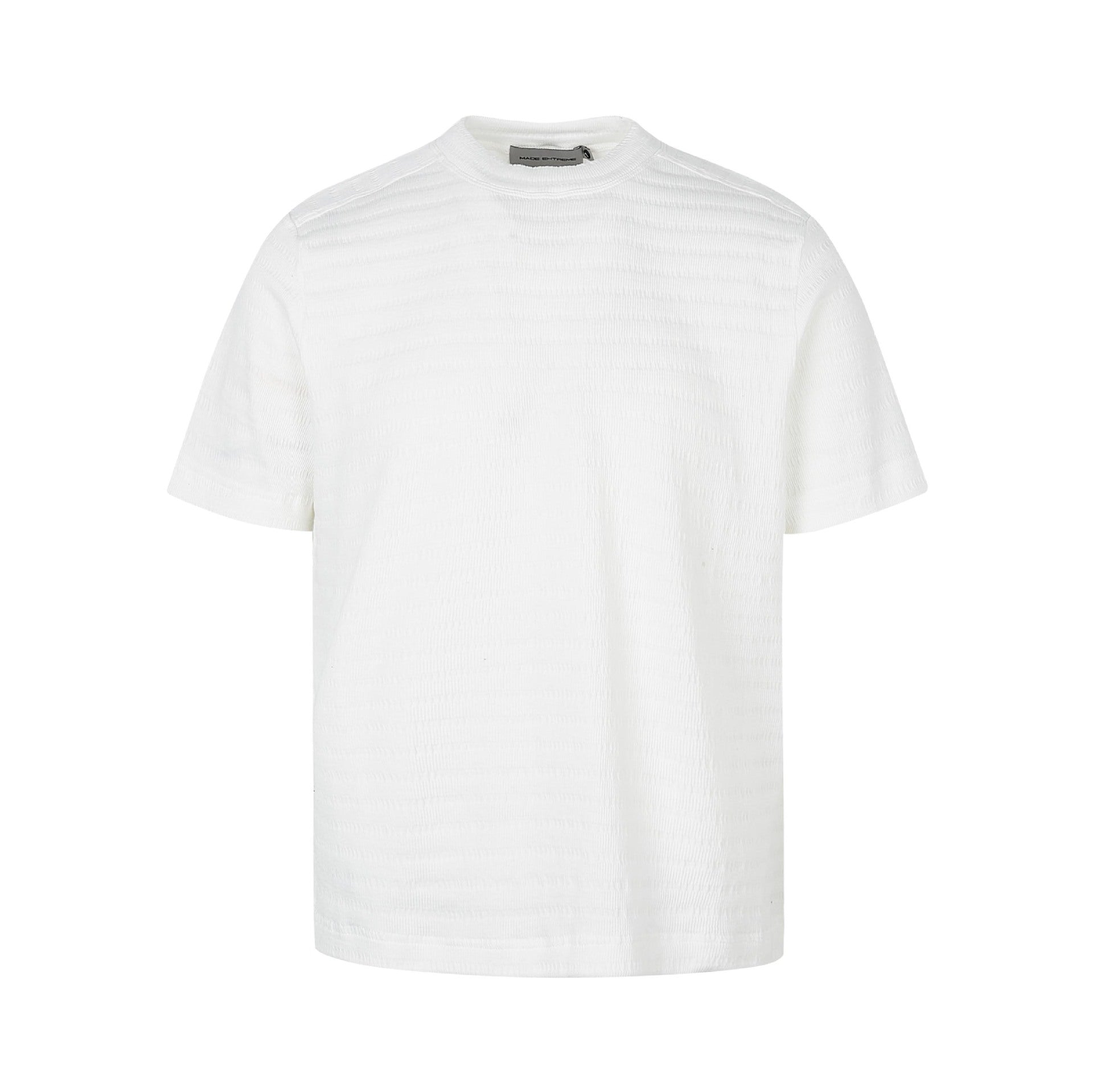 Jacquard Crew Neck Short Sleeve T-Shirt