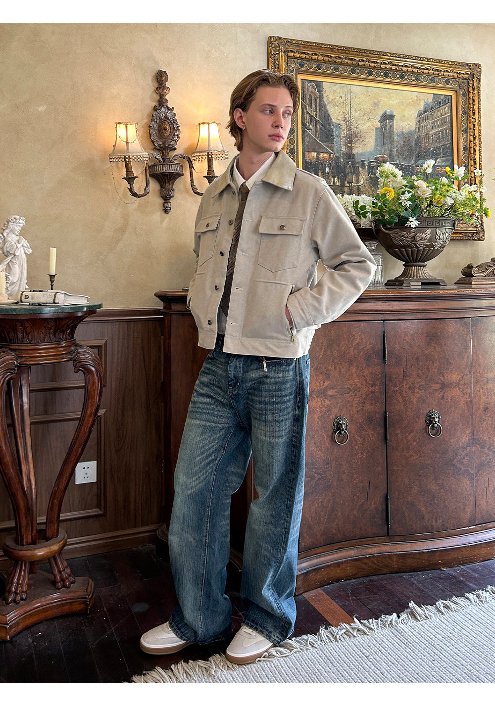 Short Wide Fit Western Jacket