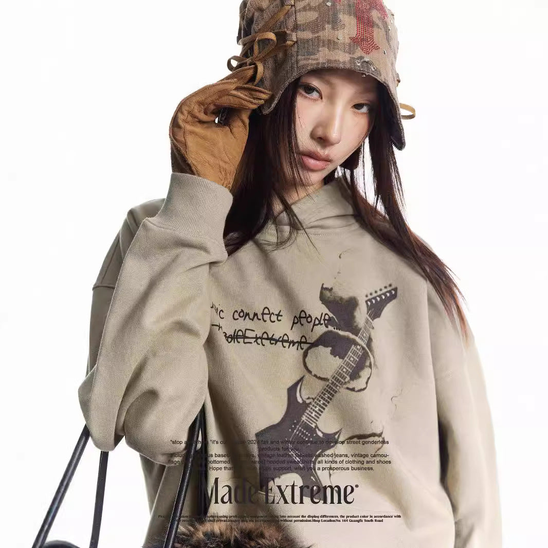 Rock Guitar Print sweatshirt