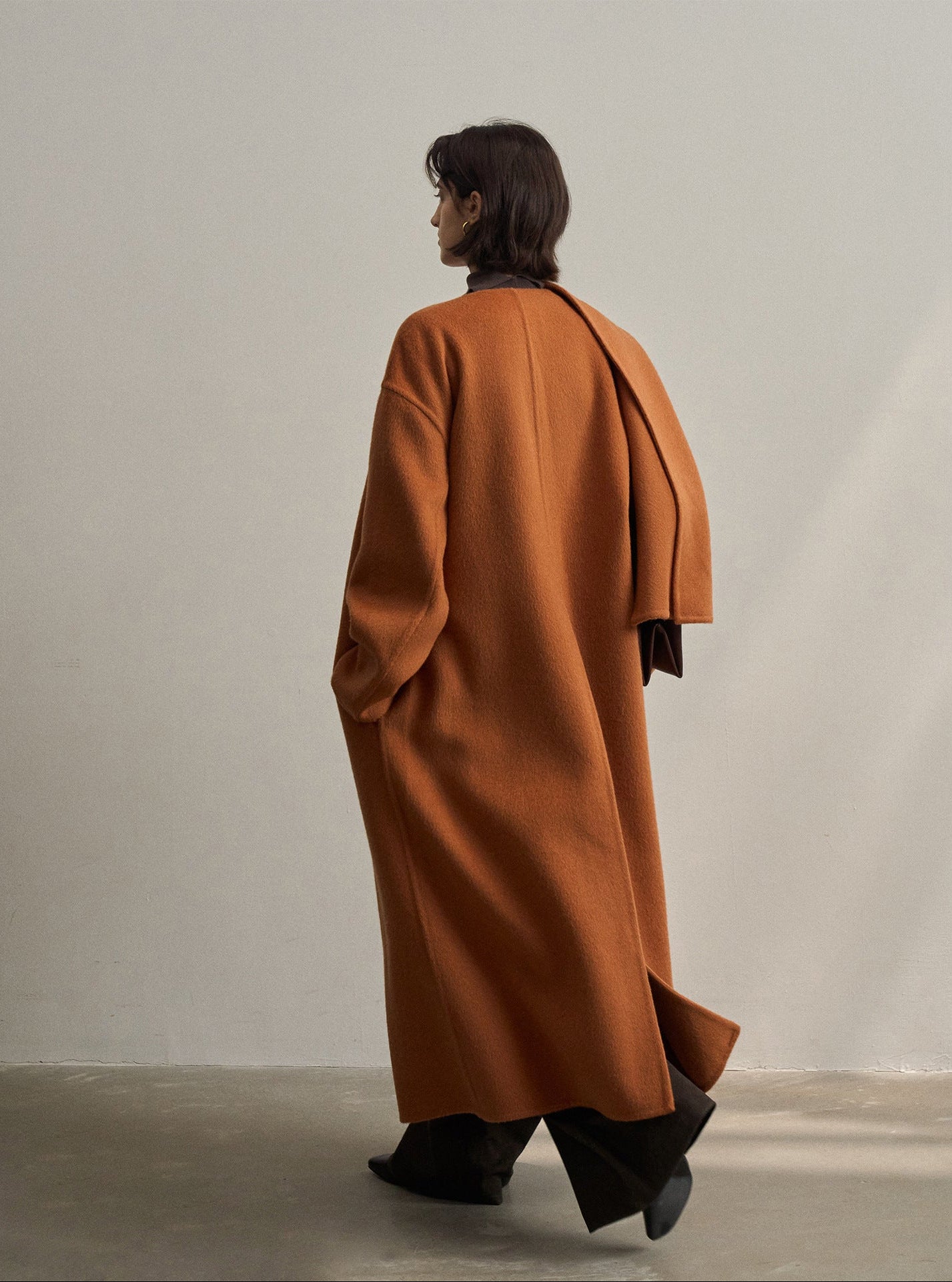 Double-sided woolen coat