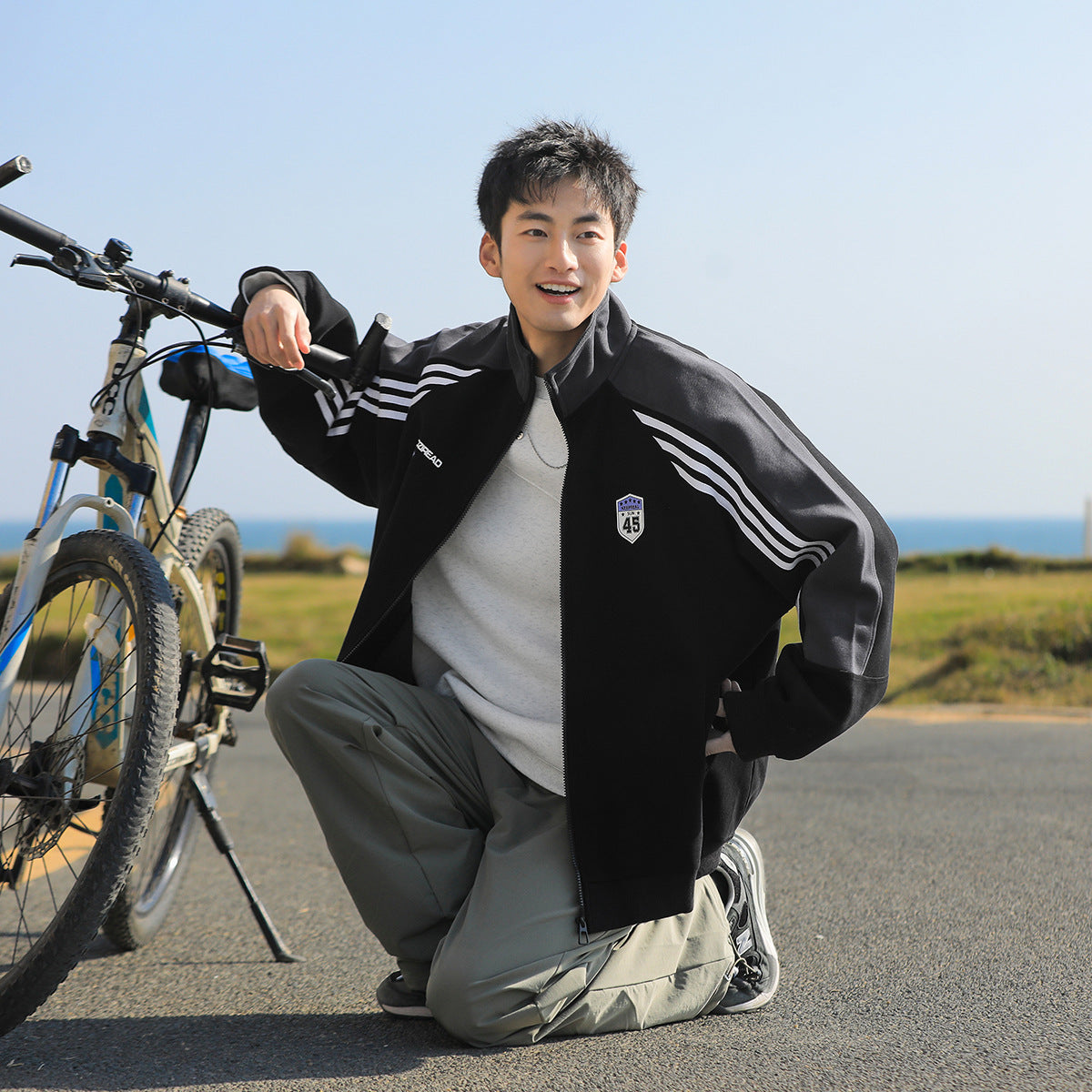 Striped cardiga Sweatshirt Jacket