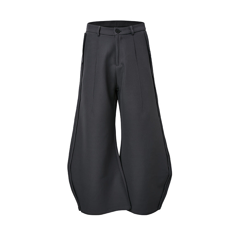 Fabric wide-leg trousers