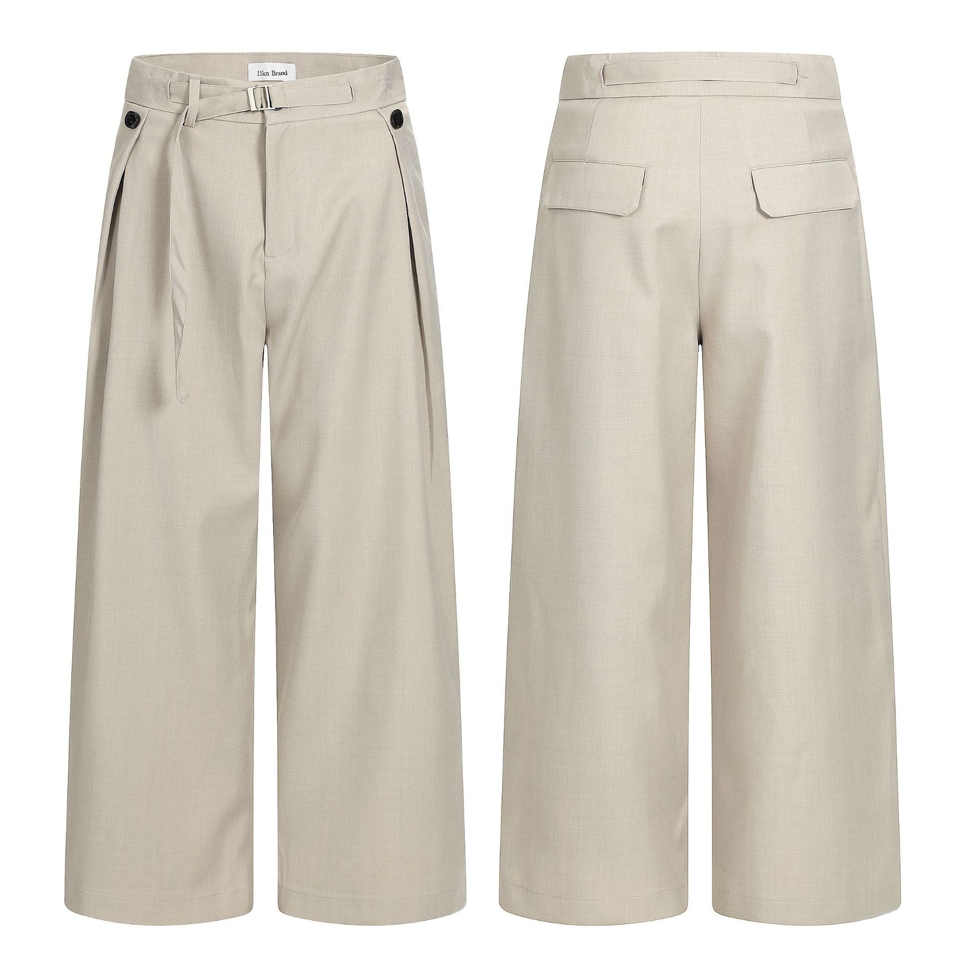 Wide-leg long pants