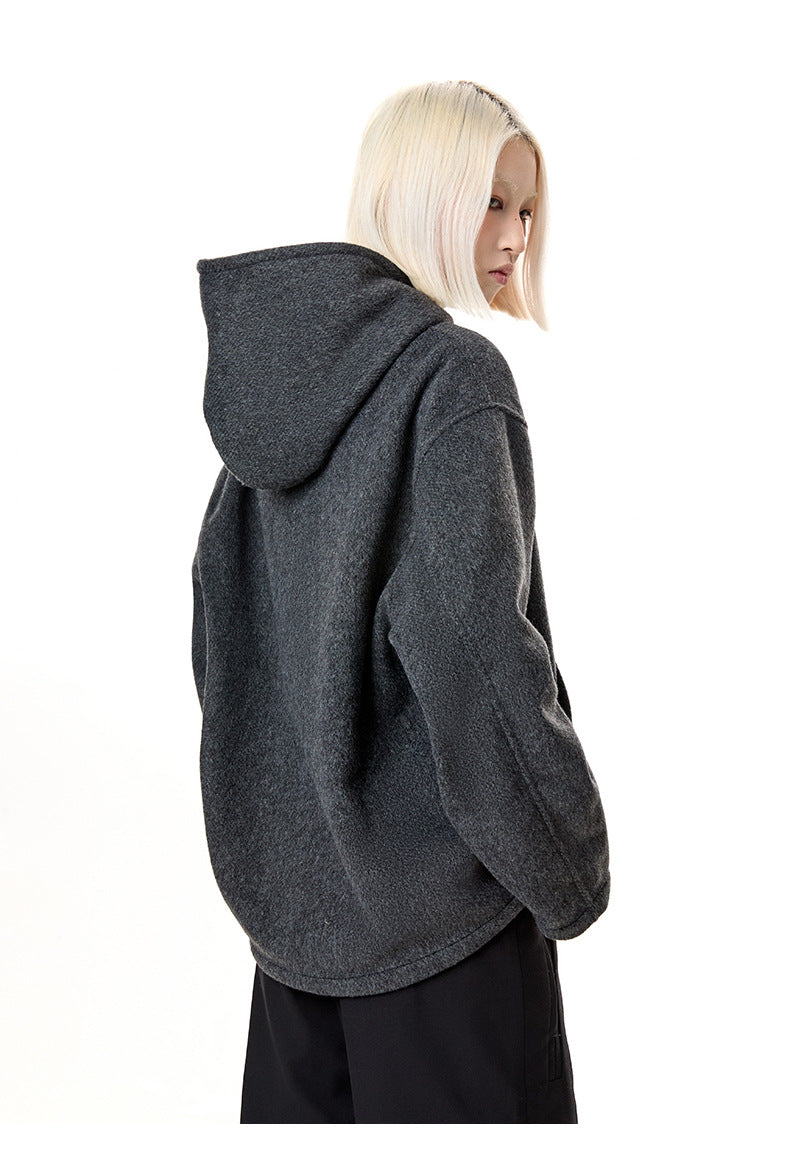 Loose hooded sweatshirt