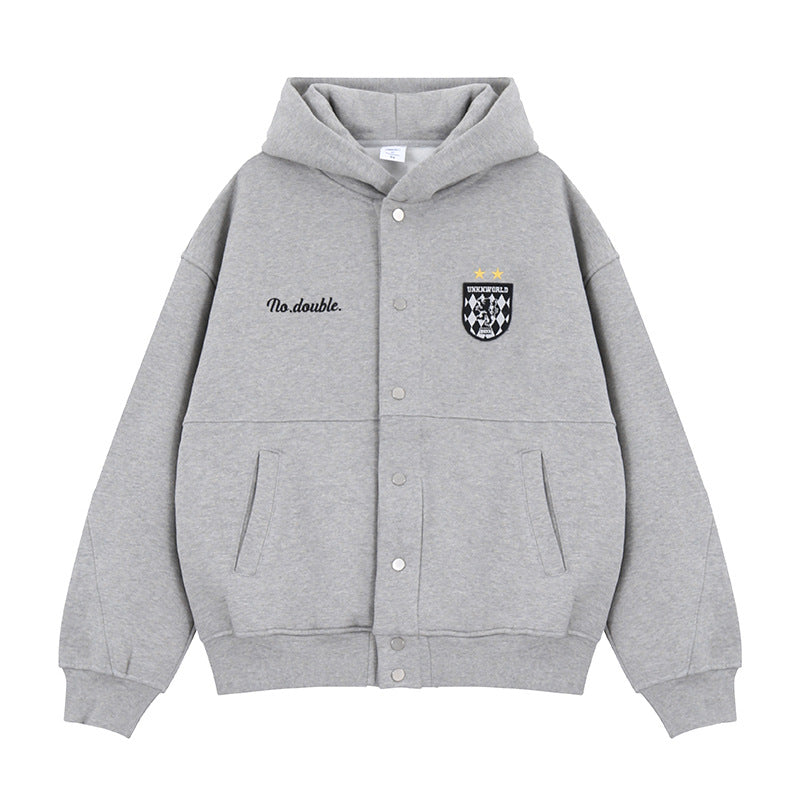 Cardigan hooded sweatshirt