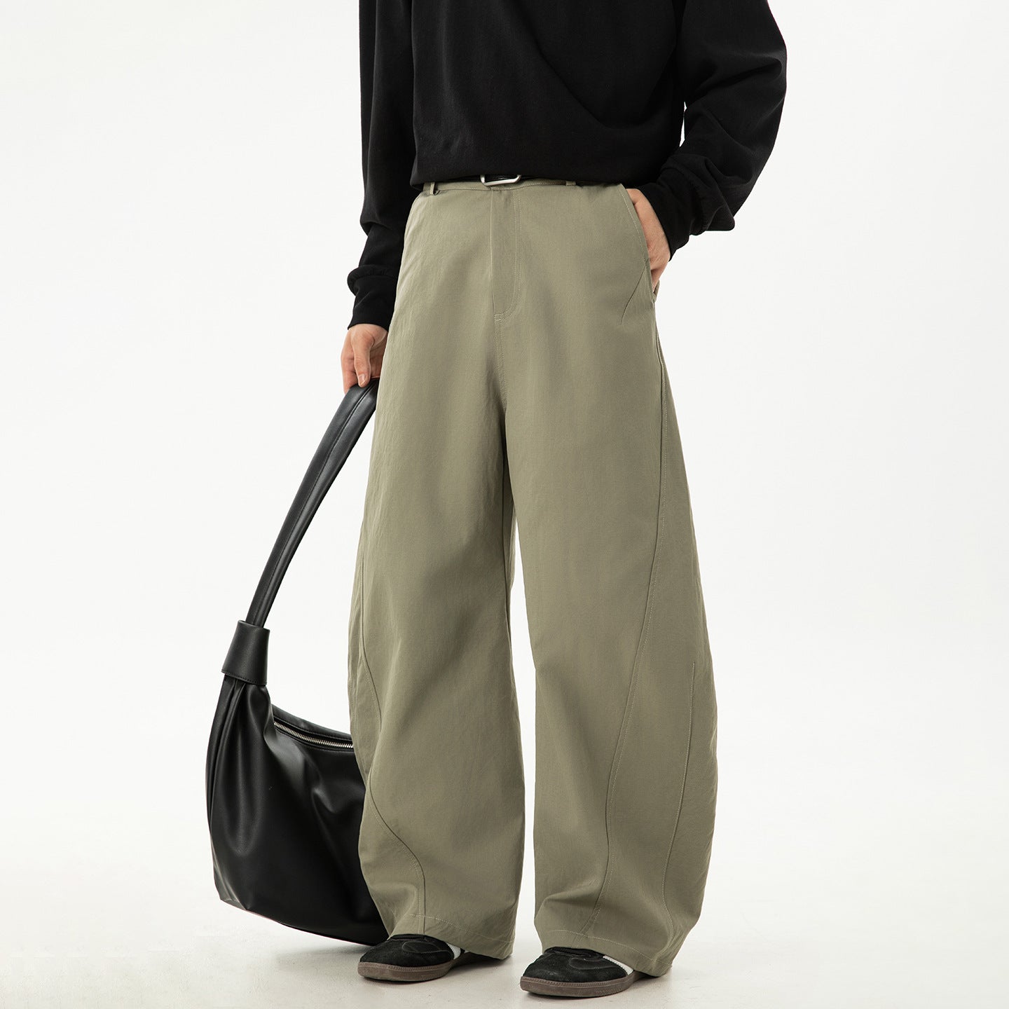 Side split spliced pants