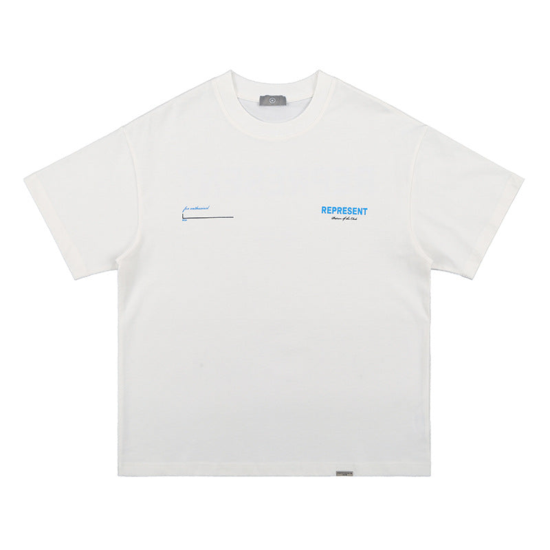 Blue slogan t-shirt