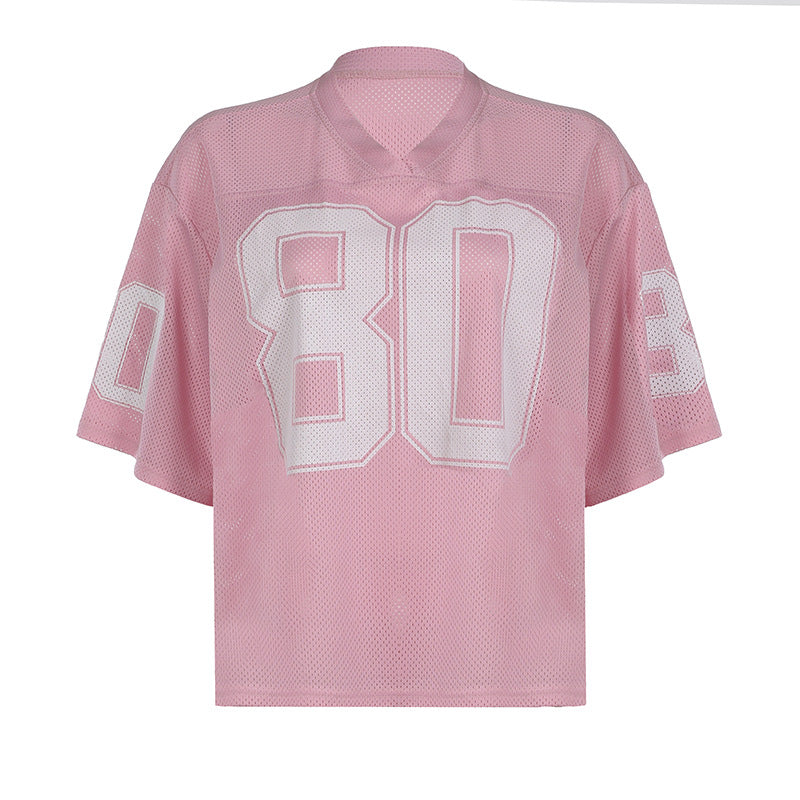 V-Neck Loose Sports T-Shirt