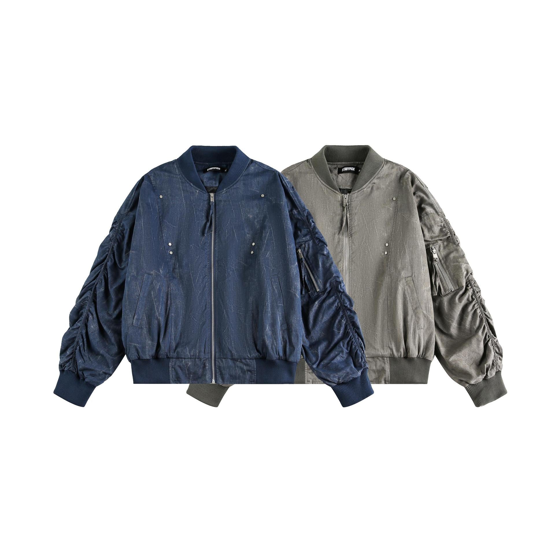 Crack wrinkled motorcycle Jacket