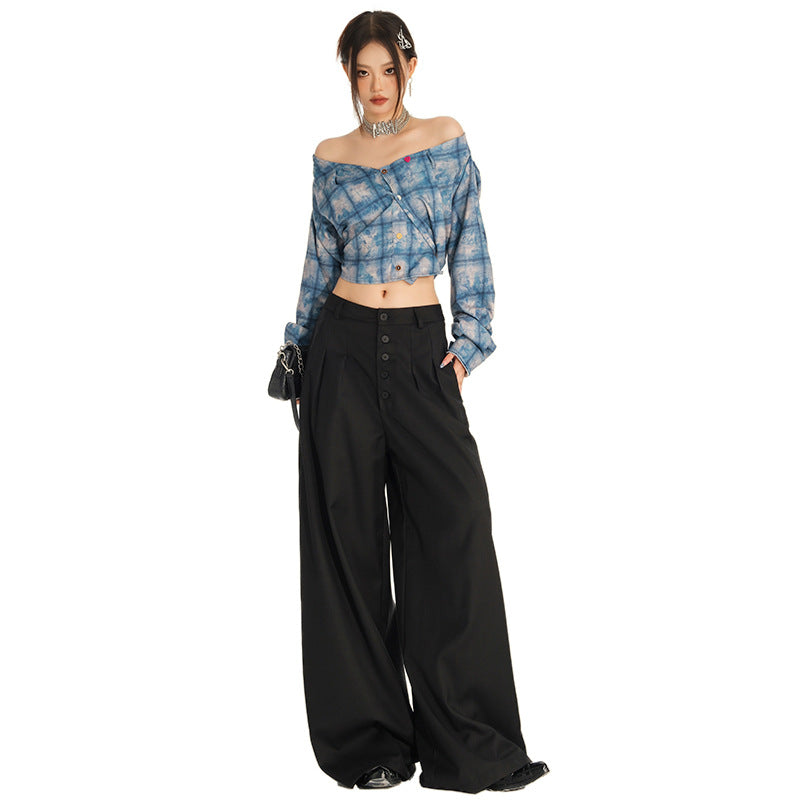 Floor-length straight pants