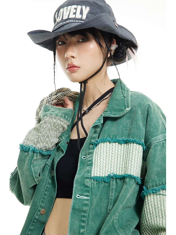 Japanese retro stitched Jacket