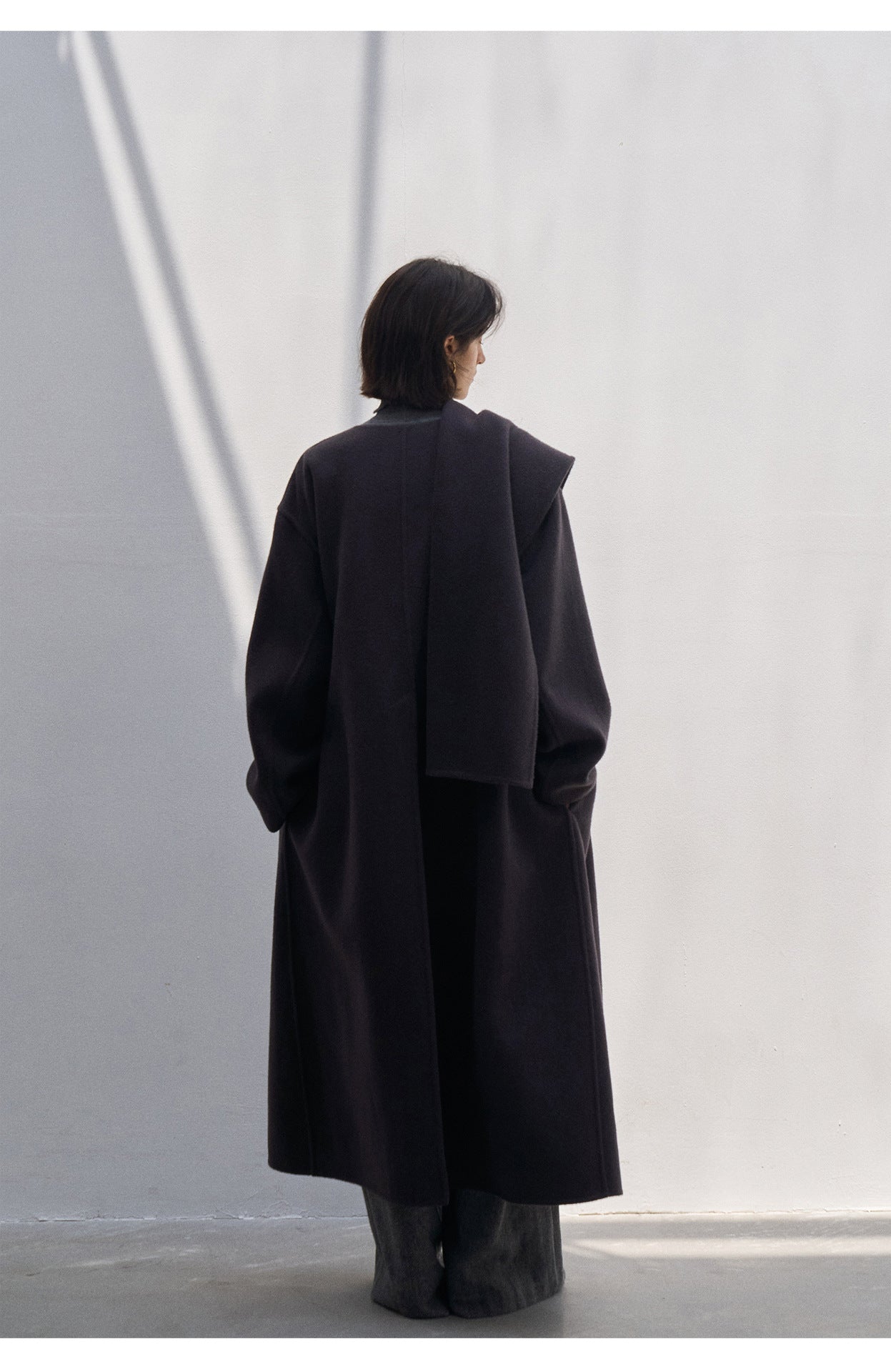 Double-sided woolen coat