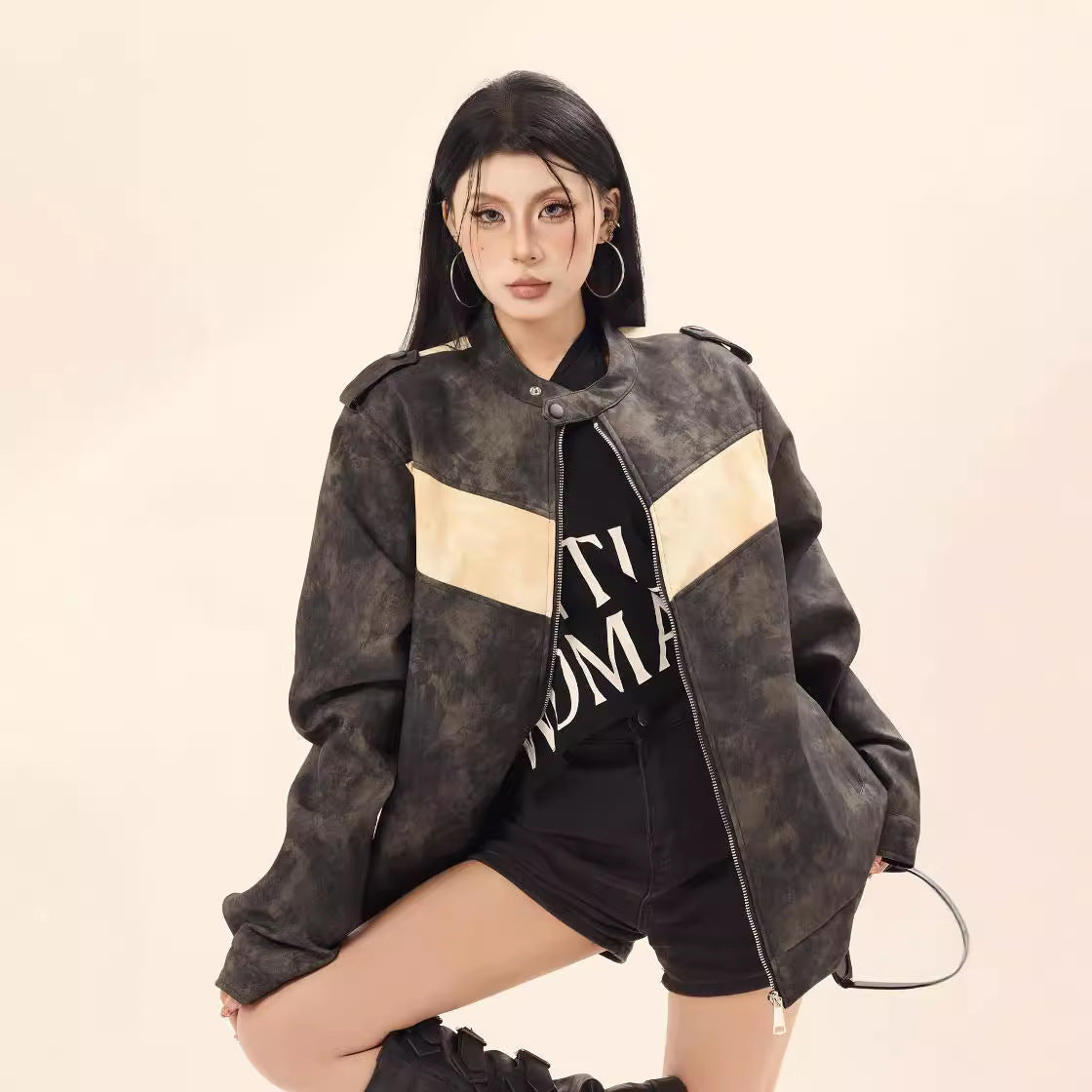 Clash collar jacket