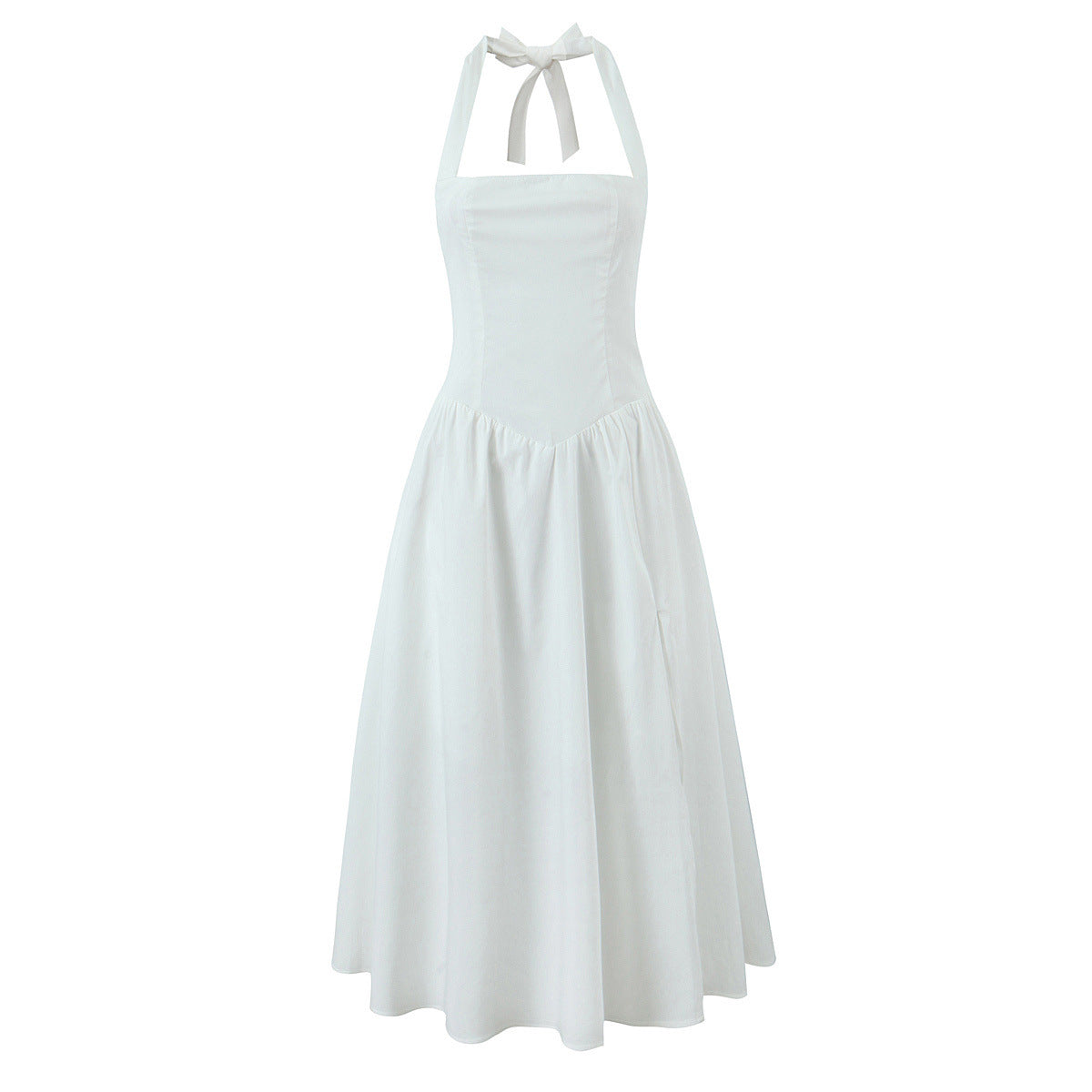Backless mid length skirt