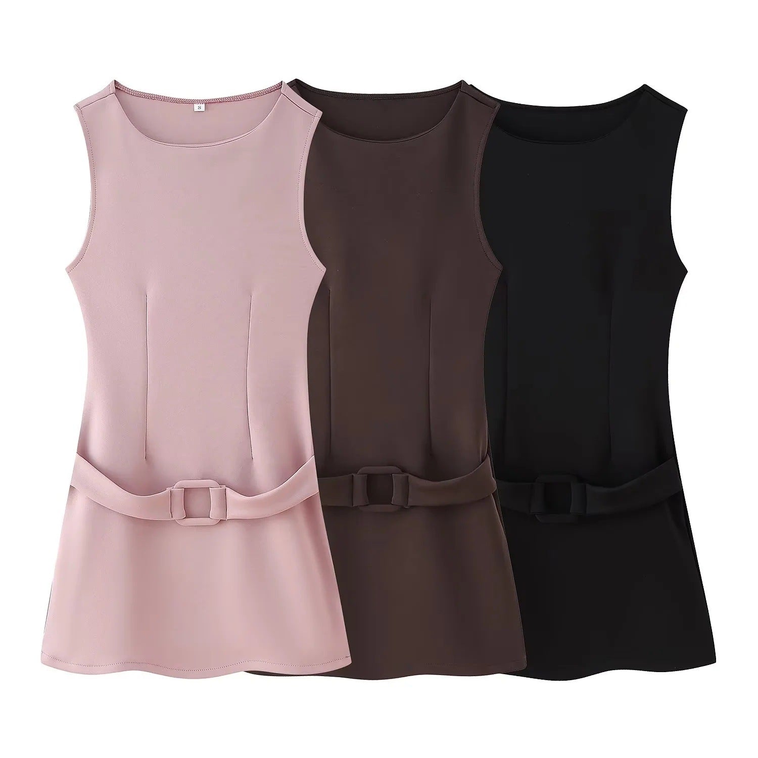 Elegant Fashion Dress with Waist Belt