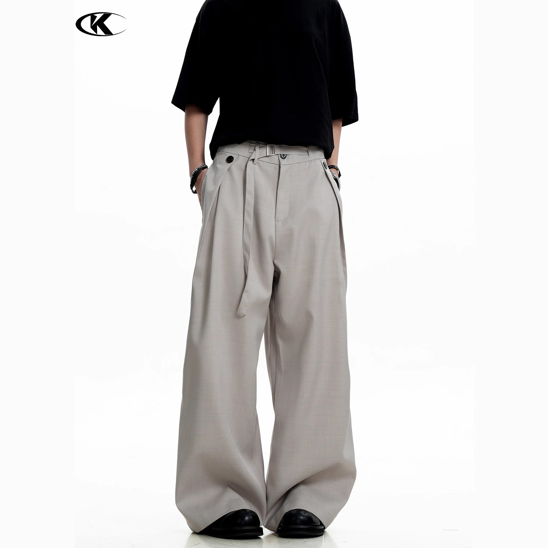 Wide-leg long pants