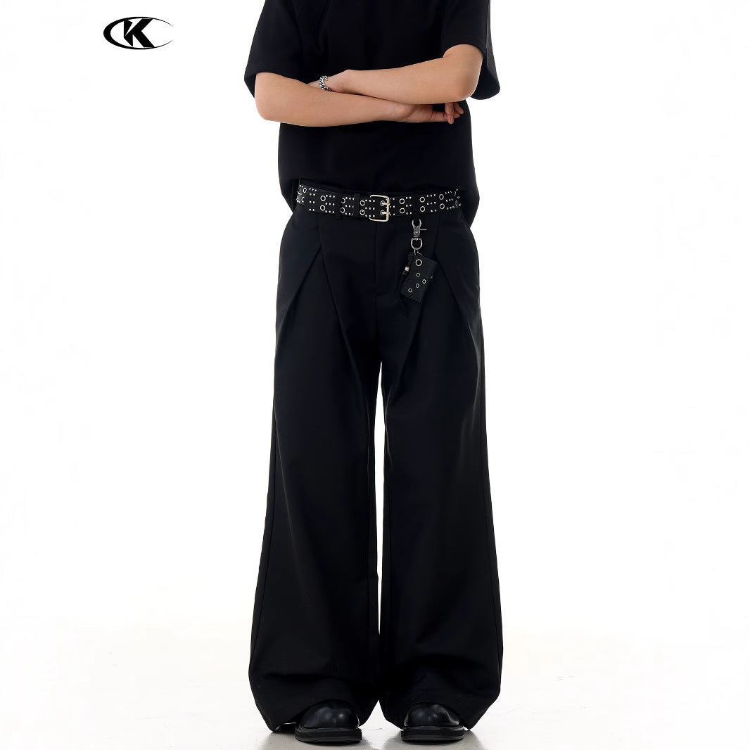 Pleats Slimming and Casual Long Pants