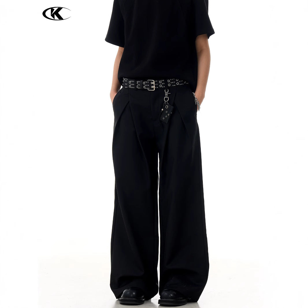 Pleats Slimming and Casual Long Pants
