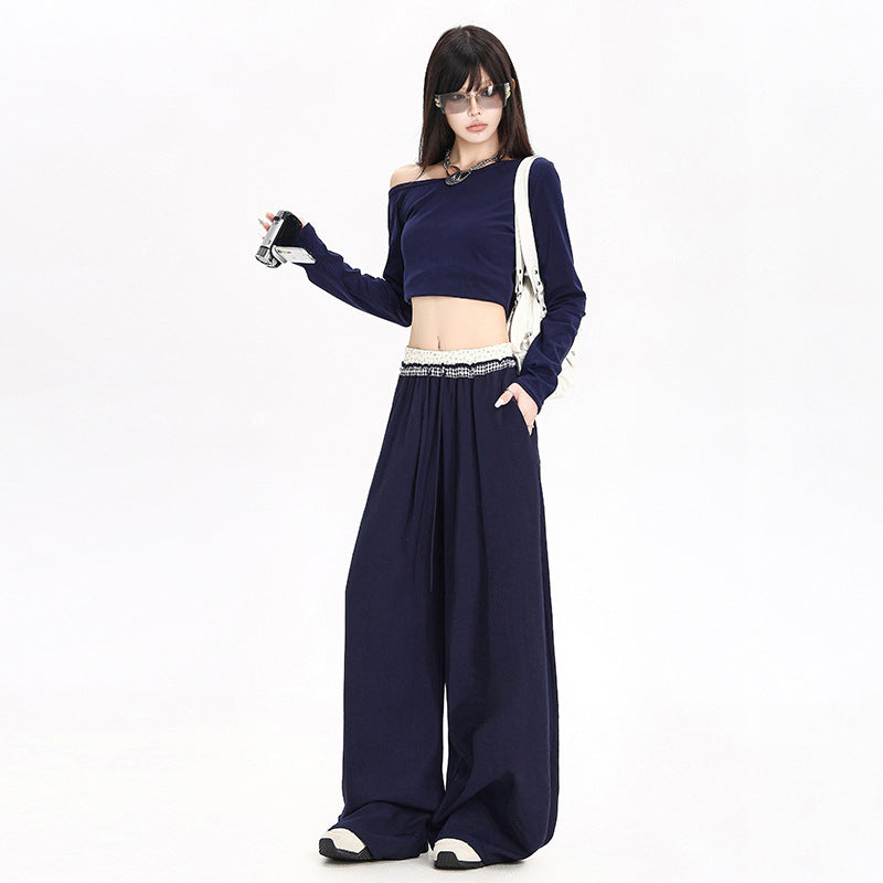 Double waistband design pants