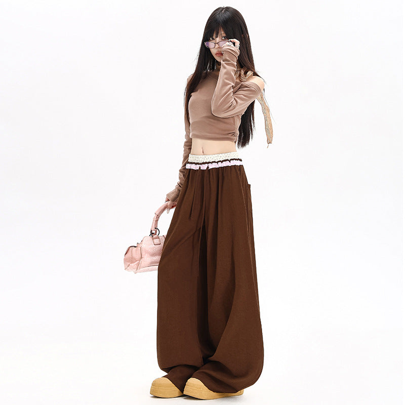 Double waistband design pants