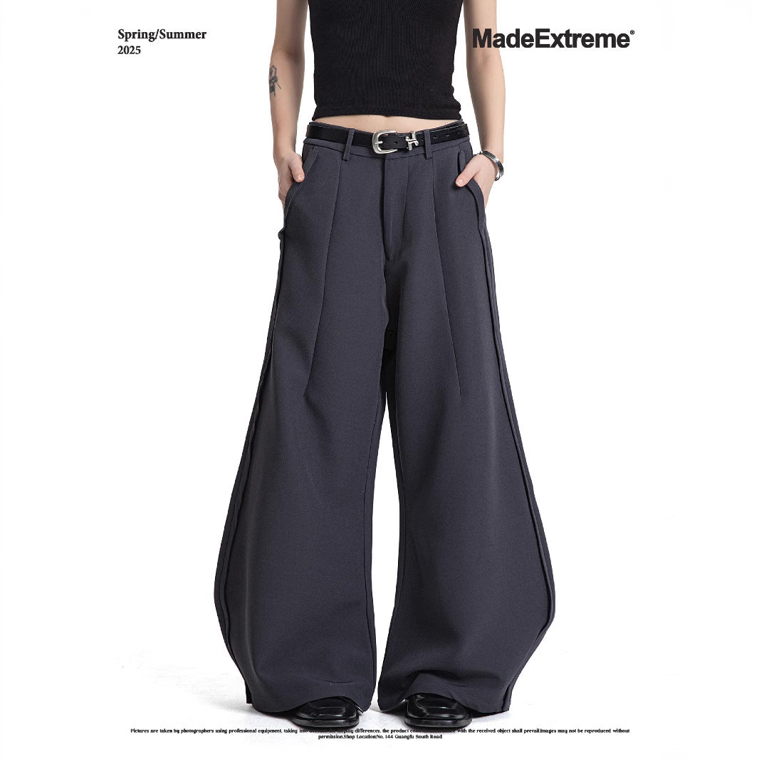 Fabric wide-leg trousers