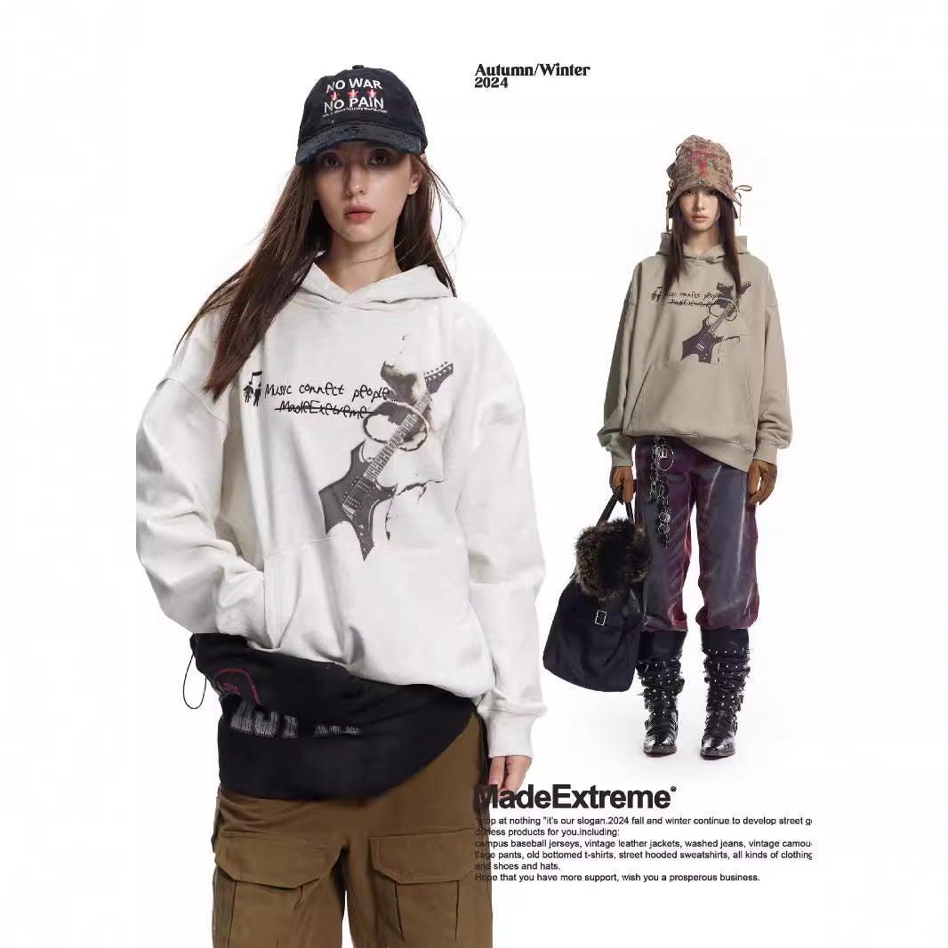 Rock Guitar Print sweatshirt