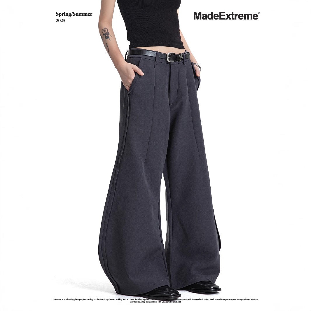 Fabric wide-leg trousers