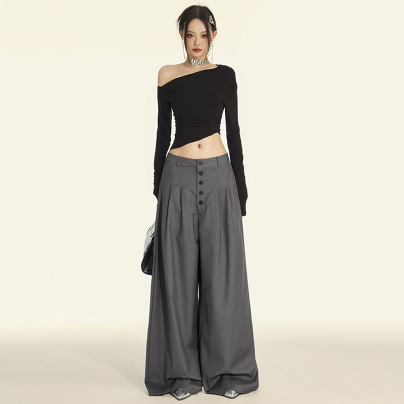 Floor-length straight pants