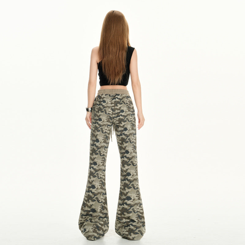 Camouflage Flare Trousers