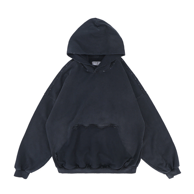 Paris Plain Hoodie Vintage Sweatshirt