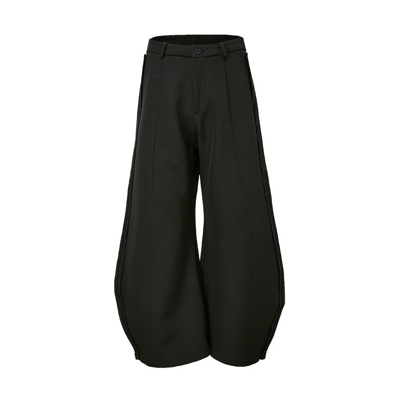 Fabric wide-leg trousers