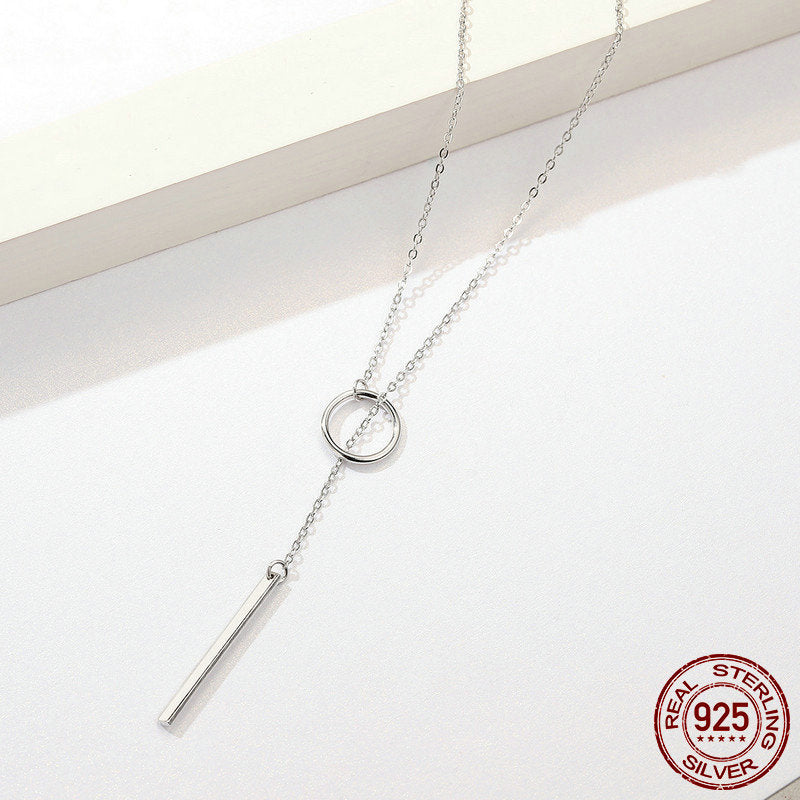 Simple Round and Bar Necklace