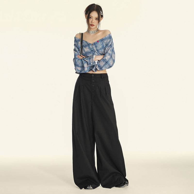 Floor-length straight pants