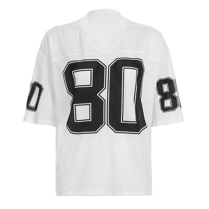V-Neck Loose Sports T-Shirt