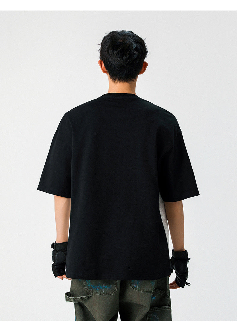 Embroidered short sleeved T-shirt