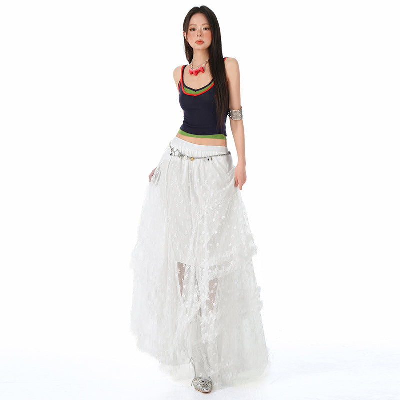 A-Line Design Long Skirt