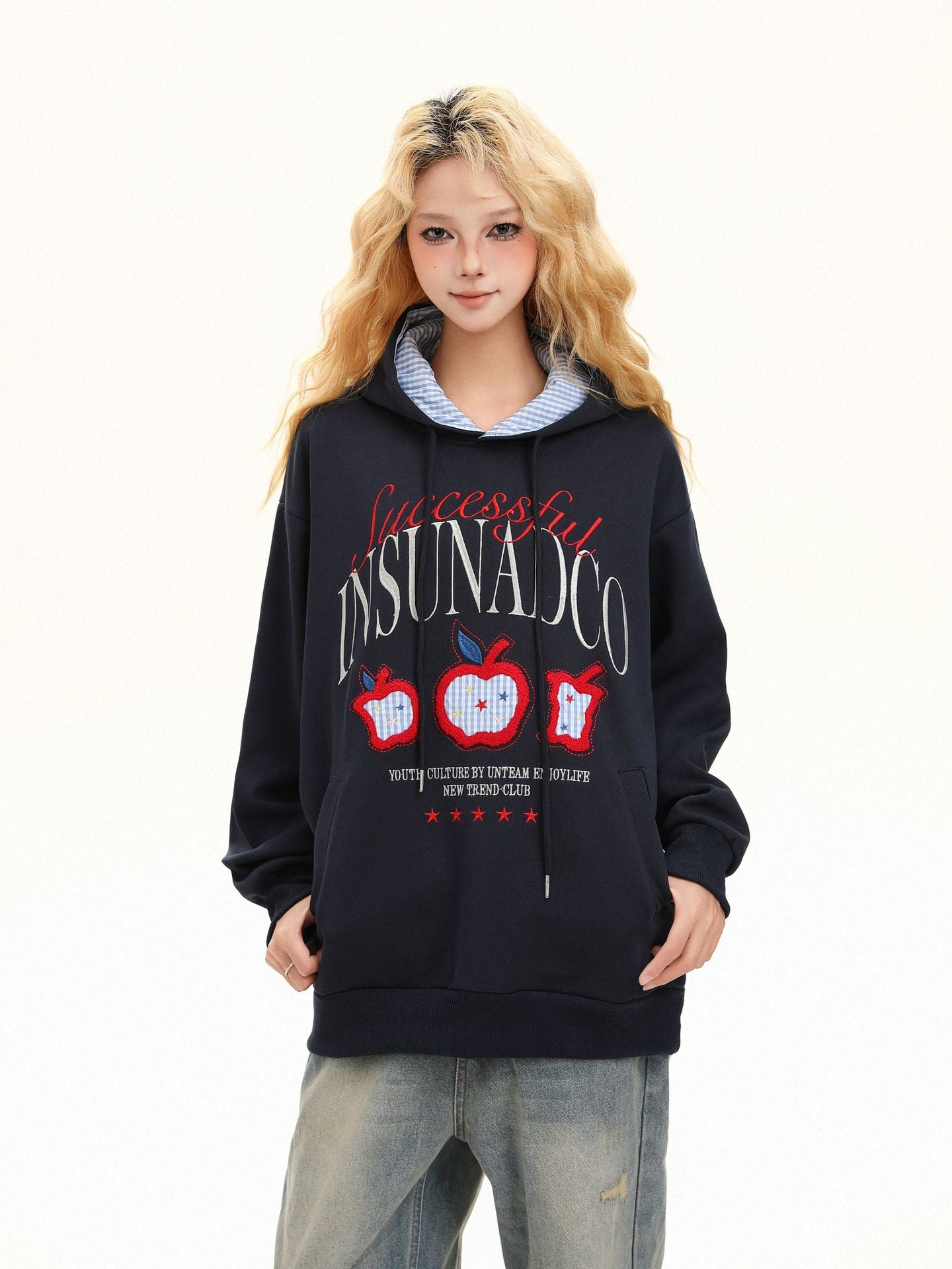 Embroidered hoodie sweatshirt