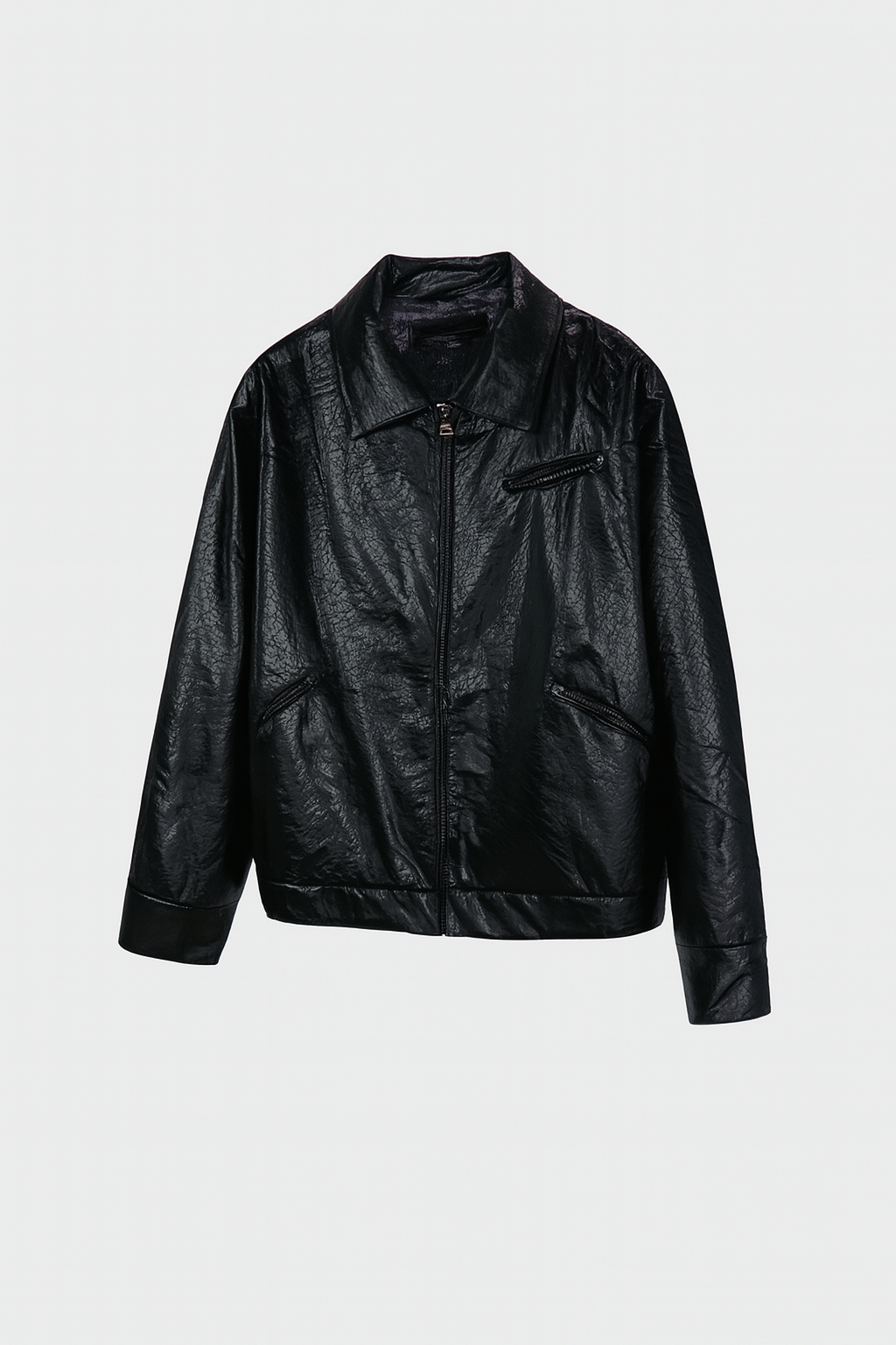 Portrait Printed Leather Jacket