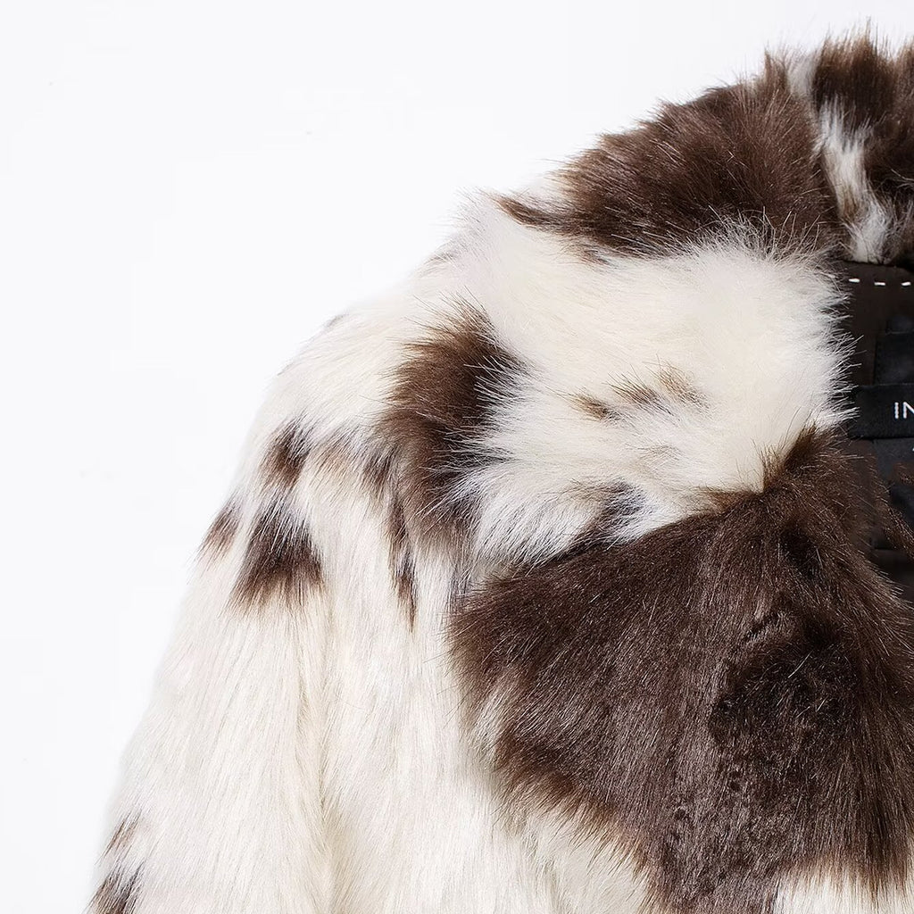 Animal Pattern Fur Coat