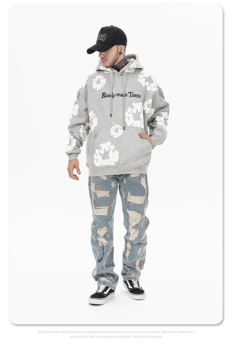 Foaming Printed Hoodie