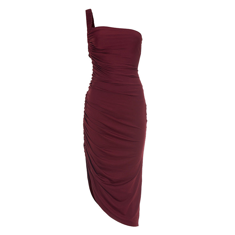 Elegant Sleeveless Asymmetrical Long Dress