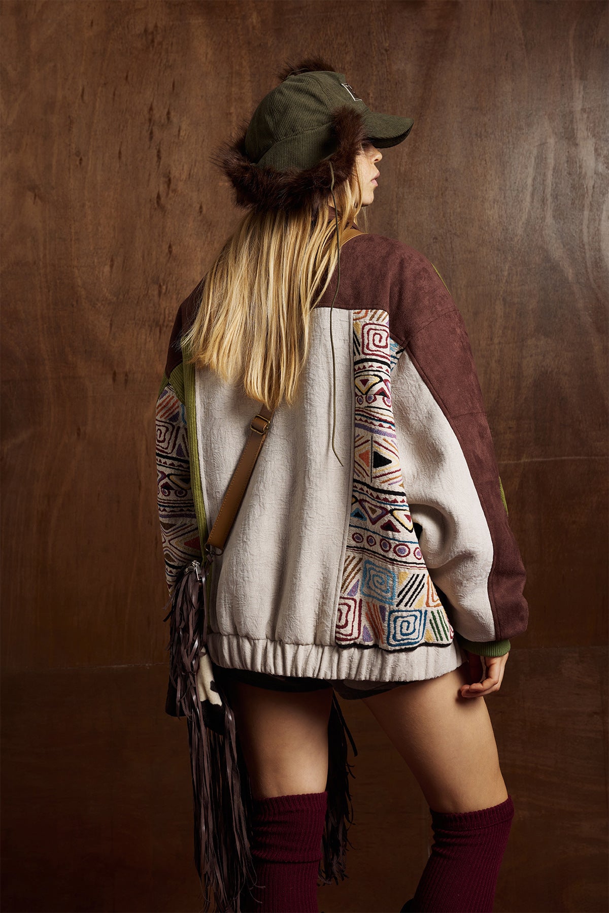 Thick Cotton Jacket With Corduroy