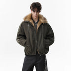 Wool Collar With Cotton Jacket